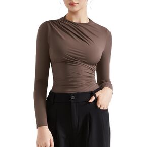 SUUKSESS Women Business Casual Long Sleeve Tops Double Lined Basic T Shirts in Saudi Arabia
