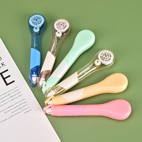 Temiary 6 Pcs White Out Tape Pens for Instant Correction, Aesthetic Pen Shape White-out Tapes, Easy to Use Applicator for Home Office Supplies, 0.27 Inches x 236 Inches (Green)