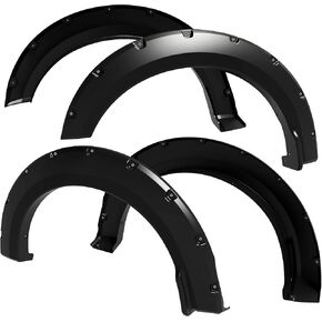 Tyger Auto Fender Flares Compatible with 2015-2017 Ford F-150, Smooth Textured Paintable Bolt-Riveted Style 4pc | TG-FF8F4168