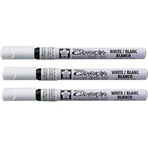 Sakura - Pen-Touch Calligrapher - Fine Calligraphy Marker - White #50-3 Pack