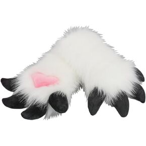 Dinosaur Dragon Claw Gloves Furry Animal Paw Mittens for Fursuit Costume Halloween Cosplay Accessories