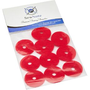 Singer Sewing Machine 10 RED Spool PIN Felt Pads Crafts