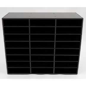Literature Organizers, Compartments Office Mail Sorter Organizer, Literature Sorter for Office, Home, Classroom (24 Slots, White)