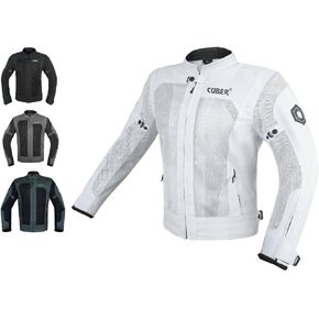 CUBER MOTORCYCLE BREATHABLE MESH JACKET MENS WITH CE ARMOR BIKERS RACING GEAR, SUMMER MOTORBIKE PROTECTIVE JACKET