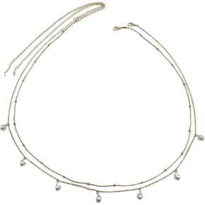 Waist Chain for Women, Pants Chain Pocket Waist Chain for Girls, Metal Belt Layered Chain Beach Beads Chain Pearl Simple Waist Chain Sexy Body Chain