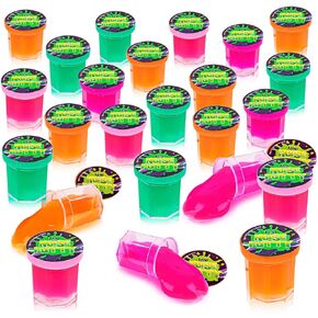 ArtCreativity Skull Head Noisy Putty Halloween Toys, Set of 24, Non-Candy Trick or Treat Supplies for Kids, Great as Halloween Party Favors, Halloween Goodie Bag Fillers, and Prank Toys, 4 Colors