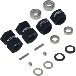 Aluminum 12mm Tire HEX Adapter Locking Hub for 1/10 Tamiya Grasshopper/Hornet/Frog/Wild One/Grasshopper 2 RC Car Parts