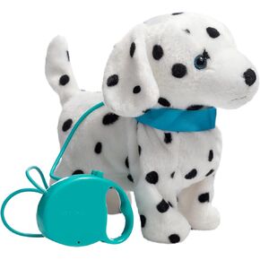 HollyHOME Plush Animated Puppy Dalmatian Puppy Dog Toy Pet with Remote Control Leash Walking, Barking and Waging Tails Electronic Puppy 11 Inches Gifts for Kids