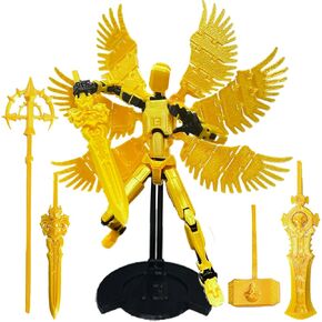 (Assembly Completed) T13 Action Figure Set, Titan 13 Action Figures, 3D Printed Dummy 13 Multi-Jointed Movable Robot Toy, Diy Lucky 13 Action Figure for Kids Adult Christmas Birthday Gifts (B&G)