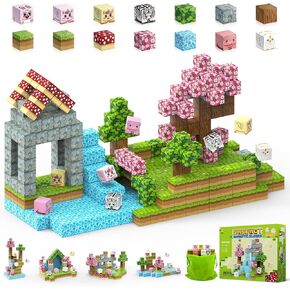 Magnetic Blocks,108PCS Magnetic Tiles Building Blocks,Build Mine Magnet World Garden Set,Toddler STEM Sensory Construction Toys 3 4 5 6 7 Girls Boys Christmas Birthday Gifts for 3+ Years Old Kids