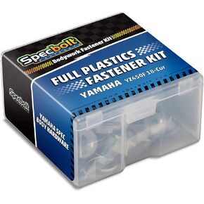 Specbolt Full Plastics Body Fastener Bolt Kit Fits: YAMAHA YZ450F (2018 to Current) #1820 OEM Matching Hardware Fenders Fork Guard Seat Shrouds Bushings Complete