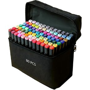 Alcohol Markers 168 Colors with Base Dual Tip Art Drawing Markers for Anime Sketch Illustrations - Refillable