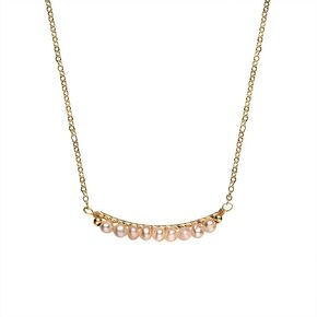 14K Gold Choker Necklace with Freshwater Cultured Pearl,Dainty Baroque Pearl Chain Design,Elegant Jewelry for Women, Ideal for Weddings, Birthdays, or Anniversaries