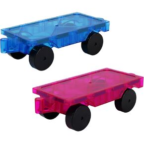 Magnetic Cars 4-Piece Magnetic Construction Set, Truck Kit Toy with Stronger Magnets 4 Set Cars
