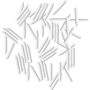 NUOBESTY 60pcs Ceramic Fired Support Nails Clay Support Ceramic Pottery Kiln Nail Heat Tolerant Stilt Pins Sculpting Ceramics Tool Claeys Glass Refractory Material Tool Kit White