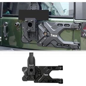 HD Tire Carrier Kit Compatible with 2007-2018 Wrangler JK JKU Unlimited Heavy Duty Spare Tire Carrier up to 40 inches Spare Wheel Holder Rack Mount Relocation for 2/4 Doors (Black)