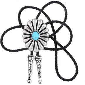 KDG American Indians Men's novelty BOLO TIE Leather collar rope