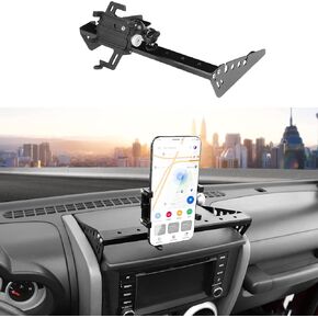 Jimen for JK Phone Mount, Dash Bar Cell Phone Holder Compatible with Jeep Wrangler JK & Unlimited 2007-2010