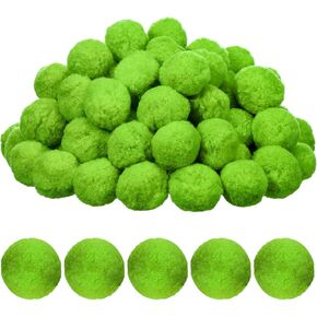 WILLBOND 80 Pcs Pom Pom Balls Craft Pom Poms Balls Fluffy Plush Balls Christmas Costume Hair Balls Christmas Decoration Felt Ball Garland Felt Balls Crafts for DIY (Bright Red, Emerald Green)
