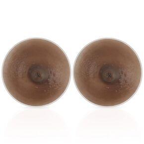 Vollence Realistic Adhesive Silicone Nipples Cover Diameter 8cm Reusable Attachable Self Adhesive Silicone Nipple - Bronze