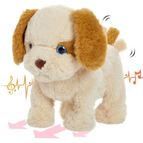 Walking Electronic Sheep Plush Electric Singing Interactive Animated Sheep Funny Plush Toys Tail Wagging Sheep Stuffed Animal Birthday Gifts for Kids,10"