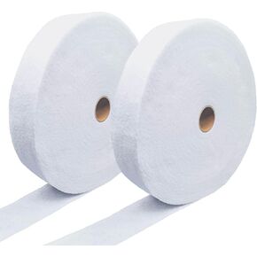 ANXINZENITH 2 Rolls Jelly Roll Batting Strips - 108 Yards Total, 2 1/4" Cotton Blend Batting Rolls for Quilting,Crafts,Jelly Roll, Throw, Bags,Toys and Braided Rugs