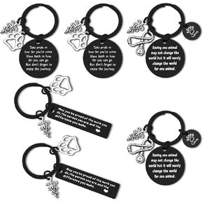 Veterinarian Keychain Appreciation Gifts Thank You Gift for Vet Tech Animal Rescue Veterinary Medicine Student Graduation Gift Veterinarian Nurse Gift Future Veterinary Inspirational Veterinarian Gift