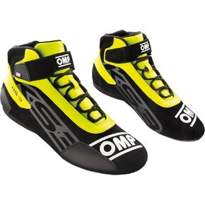 OMP Unisex Adult Mid Top Shoes, Black/Flo Yellow, 8 Women/8 Men US