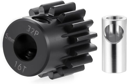 Steel 32P 5mm Pinion Gear 11T-24T Motor Gears for 1/5 1/6 1/8 1/10 1/14 1/16 1/18 RC Buggy Monster Truck Drift Car Off-Road Crawler Parts (16T) in Saudi Arabia