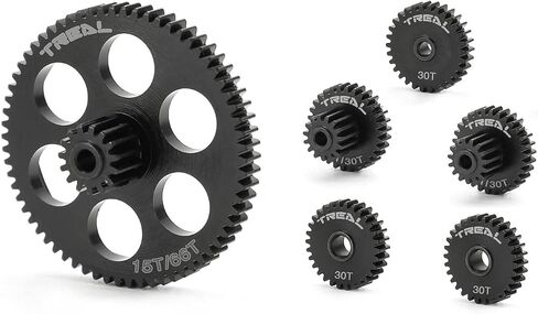 TREAL FCX24 Transmission Gears Set, Hardened Steel Trans Gears for FMS 1/24 FCX24 Power Wagon in Saudi Arabia