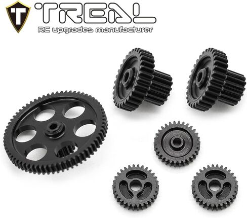 TREAL FCX24 Transmission Gears Set, Hardened Steel Trans Gears for FMS 1/24 FCX24 Power Wagon in Saudi Arabia