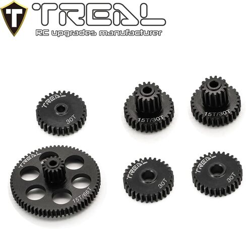 TREAL FCX24 Transmission Gears Set, Hardened Steel Trans Gears for FMS 1/24 FCX24 Power Wagon in Saudi Arabia