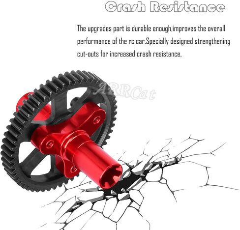58T قابض شبشب ترقيات جزء لـ 1/10 Arrma Granite Senton Vorteks Big Rock 3S Kraton Outcast 4S 1/8 Typhon 3S، ARRCat 58T Metal Slipper Clutch 0.8 Pitch Hop Ups، استبدل ARA310948، أحمر in Saudi Arabia