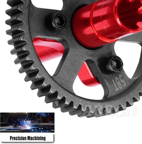 58T قابض شبشب ترقيات جزء لـ 1/10 Arrma Granite Senton Vorteks Big Rock 3S Kraton Outcast 4S 1/8 Typhon 3S، ARRCat 58T Metal Slipper Clutch 0.8 Pitch Hop Ups، استبدل ARA310948، أحمر in Saudi Arabia