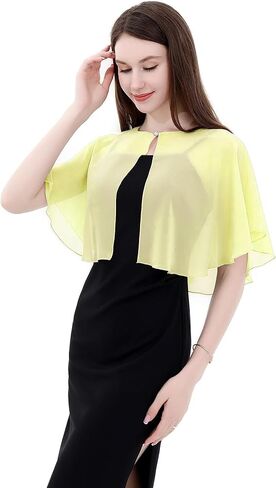 Women's Soft Chiffon Lace Capelets for Women Shawls and Wraps for Evening Dress Wedding Cape Bole Cover Up in Saudi Arabia