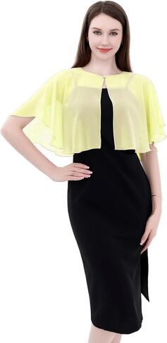 Women's Soft Chiffon Lace Capelets for Women Shawls and Wraps for Evening Dress Wedding Cape Bole Cover Up in Saudi Arabia