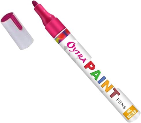 Paint Marker Pens Permanent Waterproof Oil Based Individual Pens Works and All Surfaces, Wood, Fabric, Steel, Glass (Red) in Saudi Arabia