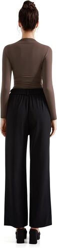 SUUKSESS Women Business Casual Long Sleeve Tops Double Lined Basic T Shirts in Kuwait
