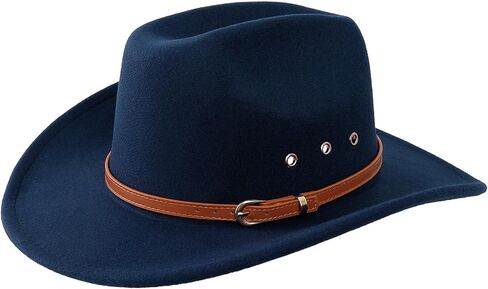 Wool Felt Cowboy Hats for Women and Men Unisex Western Hat Cowboy Sun Hat Wide Brim Cap Vintage Cowboy Costume in Saudi Arabia