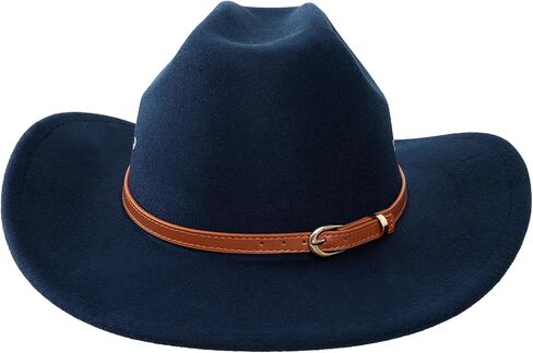 Wool Felt Cowboy Hats for Women and Men Unisex Western Hat Cowboy Sun Hat Wide Brim Cap Vintage Cowboy Costume in Saudi Arabia