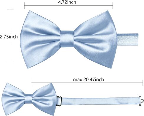 Bow Ties for Men Solid Color Pre-Tied Bow Tie and Pocket Square Cufflinks Set in Saudi Arabia