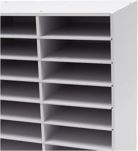 Literature Organizers, Compartments Office Mail Sorter Organizer, Literature Sorter for Office, Home, Classroom (24 Slots, White) in Saudi Arabia