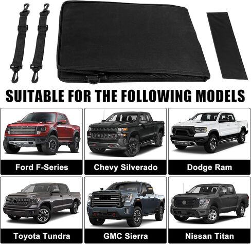 استبدال منظم صندوق تخزين الشاحنة تحت المقعد لسيارة Ford F150 F250، وDodge Ram 1500 2500 وChevy Silverado SuperCrew/Crew Cab، وحقيبة أدوات شاحنة قماش أكسفورد 600D مع فواصل ومقبض قابلين للفصل in Kuwait