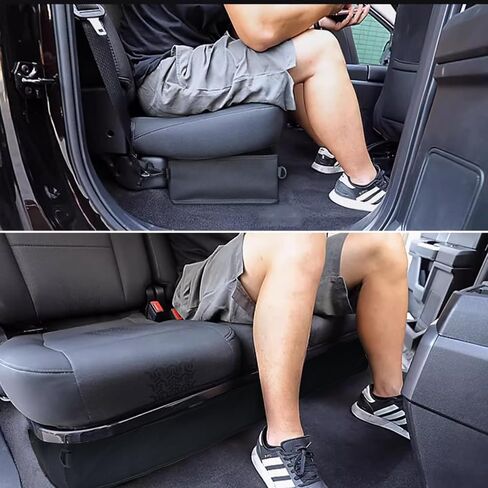 استبدال منظم صندوق تخزين الشاحنة تحت المقعد لسيارة Ford F150 F250، وDodge Ram 1500 2500 وChevy Silverado SuperCrew/Crew Cab، وحقيبة أدوات شاحنة قماش أكسفورد 600D مع فواصل ومقبض قابلين للفصل in Kuwait