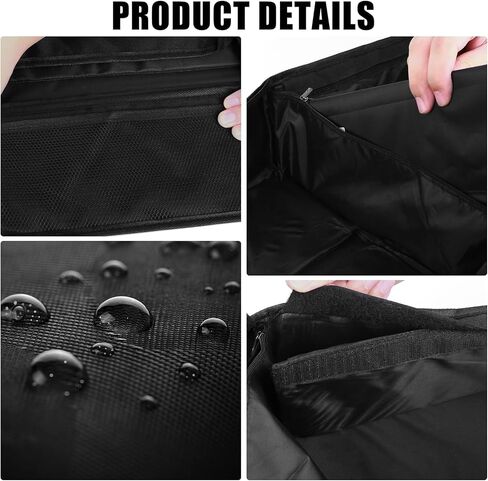 استبدال منظم صندوق تخزين الشاحنة تحت المقعد لسيارة Ford F150 F250، وDodge Ram 1500 2500 وChevy Silverado SuperCrew/Crew Cab، وحقيبة أدوات شاحنة قماش أكسفورد 600D مع فواصل ومقبض قابلين للفصل in Kuwait