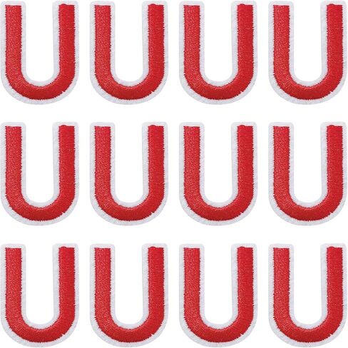 12Pcs of Letter Patches, 1.5 Inch Iron on Letter Patches for Clothing, Blue Alphabet Embroidered Patch for Clothes, Dress, Hat, Socks, Jeans, DIY Accessories-Blue L in Saudi Arabia