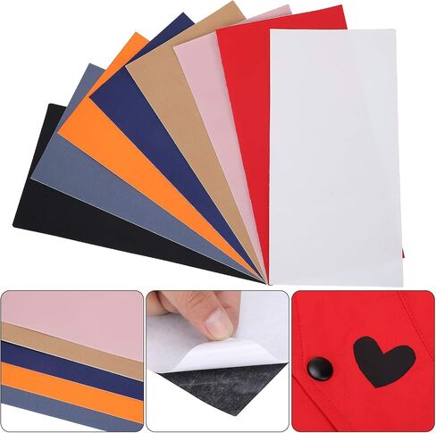 WILLBOND 8 Pieces Nylon Repair Patches Self-Adhesive Nylon Patch Waterproof Repair Patches for Clothing Down Jacket Tent Clothes Bag (Assorted Colors) in Saudi Arabia
