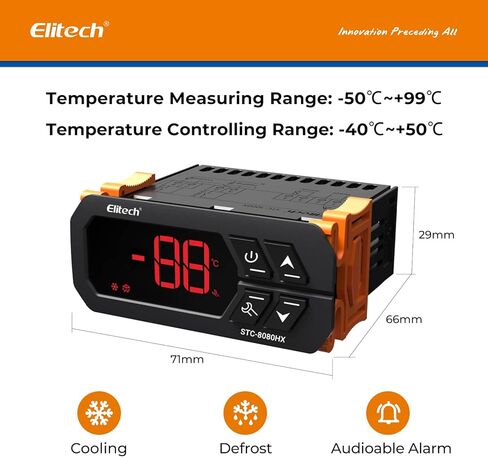 جهاز التحكم الرقمي في درجة الحرارة في تذويب الجليد التلقائي، ترموستات مئوية، الولايات المتحدة الأمريكية كاندا 110 فولت in Kuwait