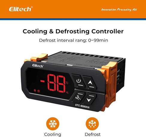 جهاز التحكم الرقمي في درجة الحرارة في تذويب الجليد التلقائي، ترموستات مئوية، الولايات المتحدة الأمريكية كاندا 110 فولت in Kuwait
