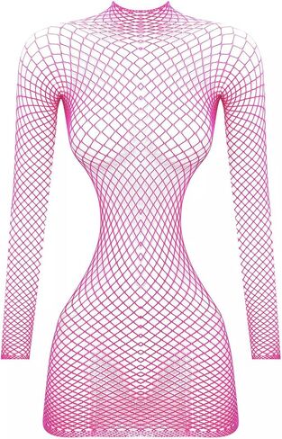 XIUSEMY Womens Lingerie Fishnet Dress Mesh Bodysuit See Through Beachwear in Saudi Arabia